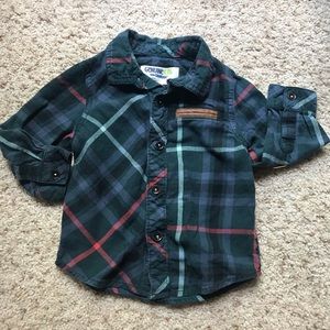 Genuine Kids by Oshkosh 12 month plaid button up